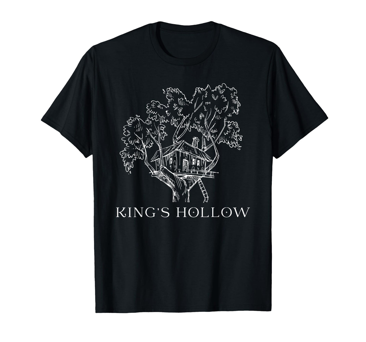 Visit The Booktok Bookish Store | King's Hollow | House Aer | Zodiac Academy | Darius Acrux T-Shirt - Boys' Black Cotton/Polyester Modern Classic Collarless Crew Neck Short Sleeve T-Shirt - Small