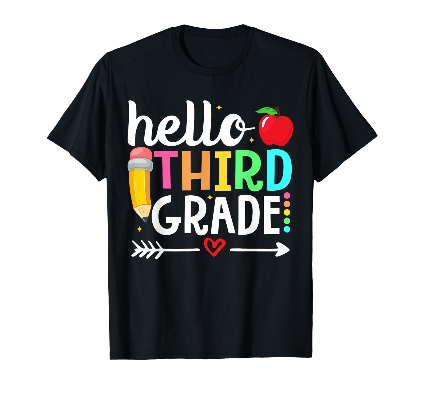Hello Third Grade Team 3rd Grade Teacher Back to School T-Shirt