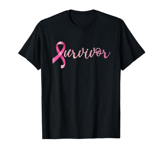 Breast Cancer Survivor Pink Ribbon Recovery T-Shirt