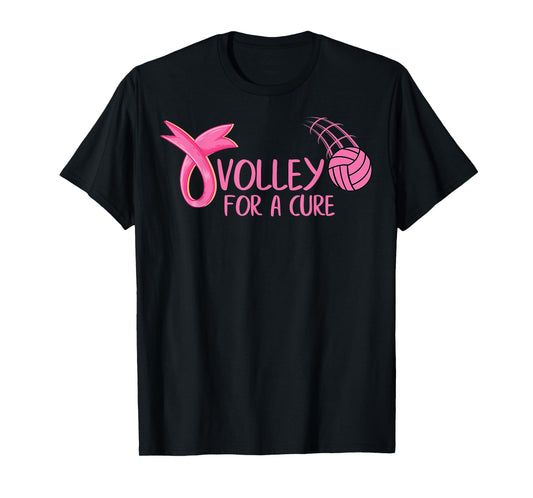 Volley For A Cure Volleyball Breast Cancer Awareness T-Shirt