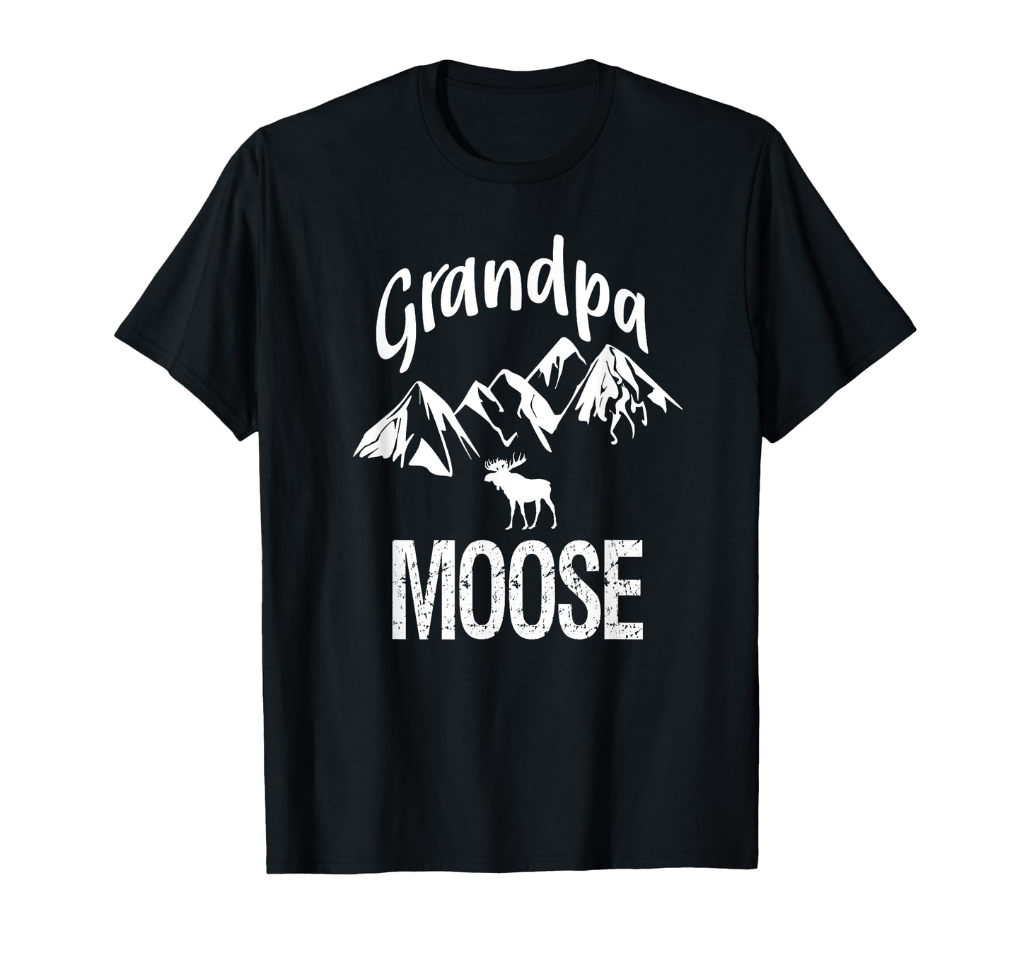 Grandpa Moose T-shirt Grandfather Moose Woodland Animal Tee T-Shirt