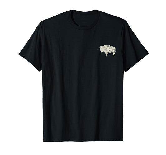 American Vintage Buffalo Men Women Silhouette Love Bison T-Shirt