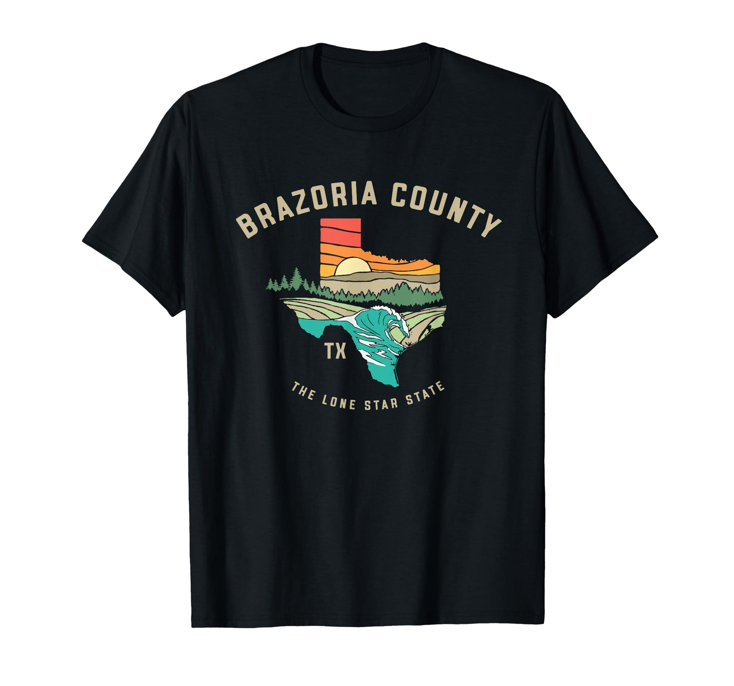 Brazoria County Texas Outdoors Vintage Nature Design T-Shirt