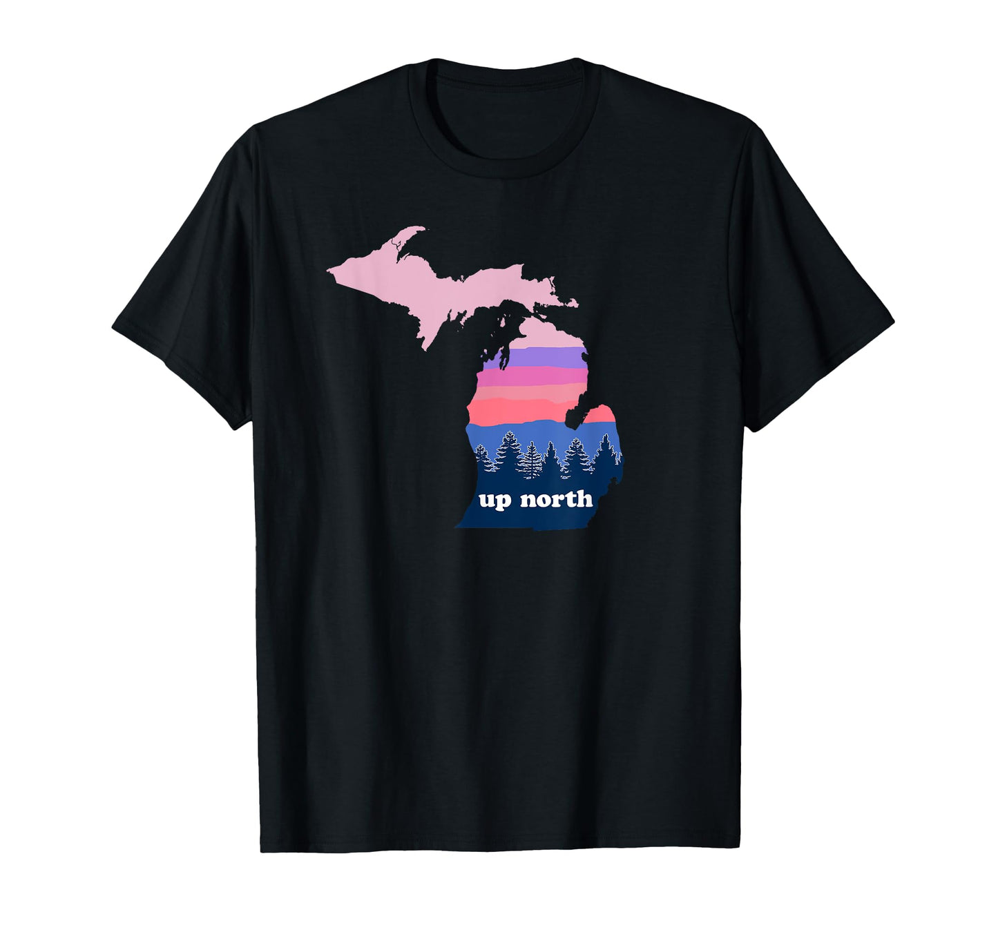 Up North Michigan Pine Tree Sunset T-Shirt