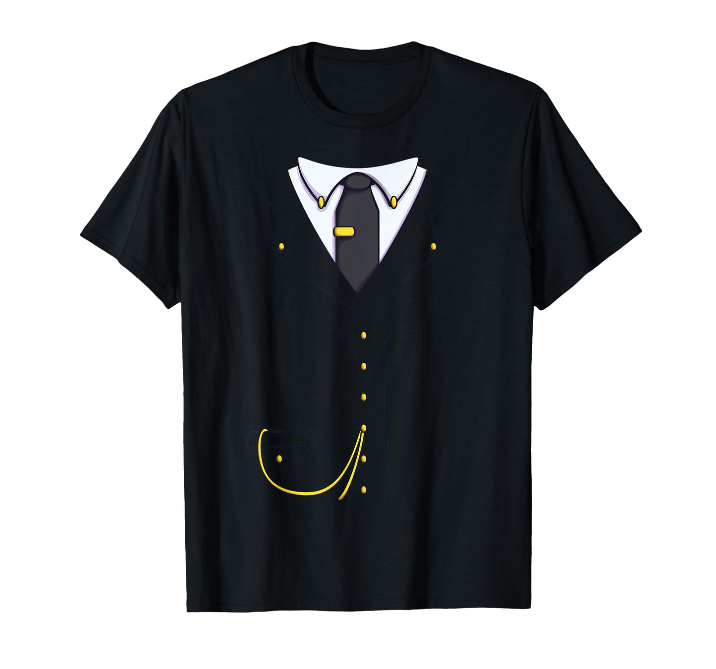 Train Conductor Costume T-Shirt for Halloween Cosplay Tee T-Shirt