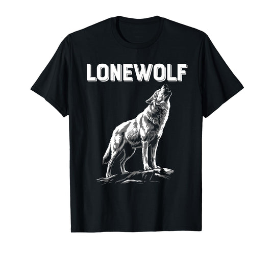 Alpha Lone Wolf Tee Pack Member Wildlife Howling T-Shirt