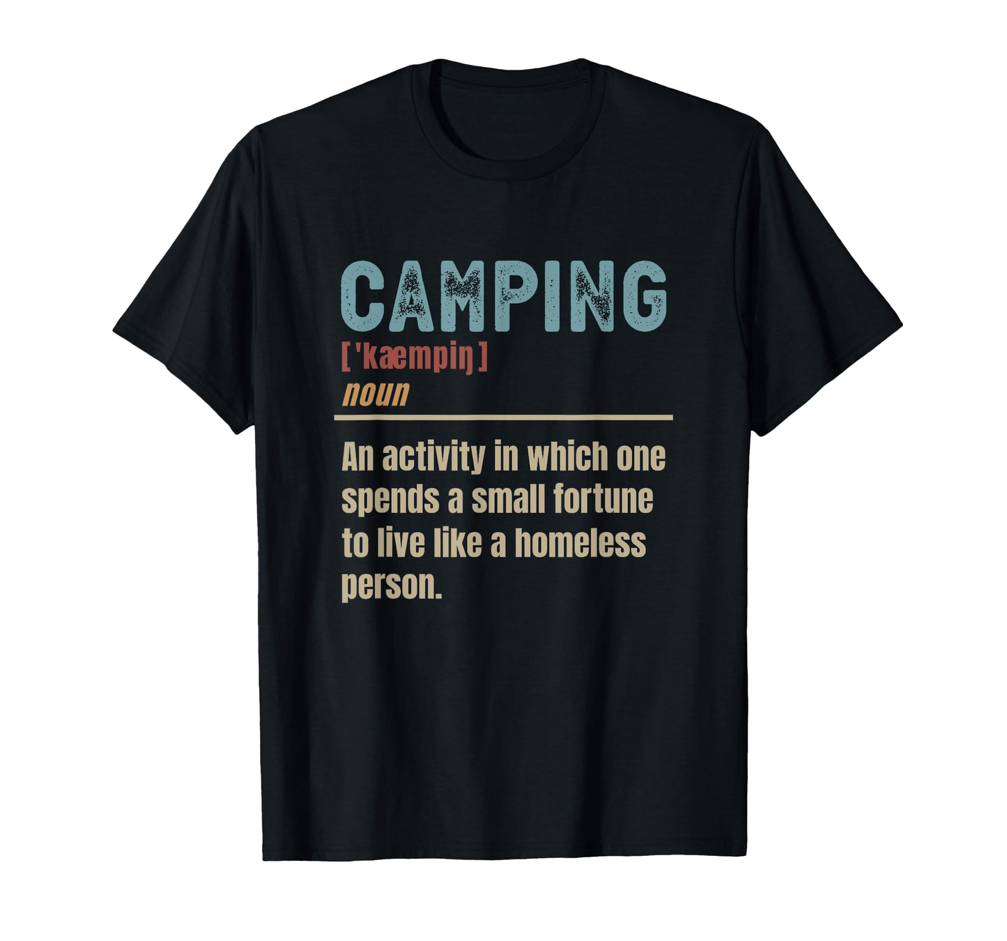 Funny Camping Definition Camper Camp T-Shirt