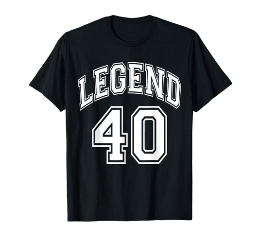 Legend 40 Number Varsity Team - 40th Birthday & 40 Years Old T-Shirt