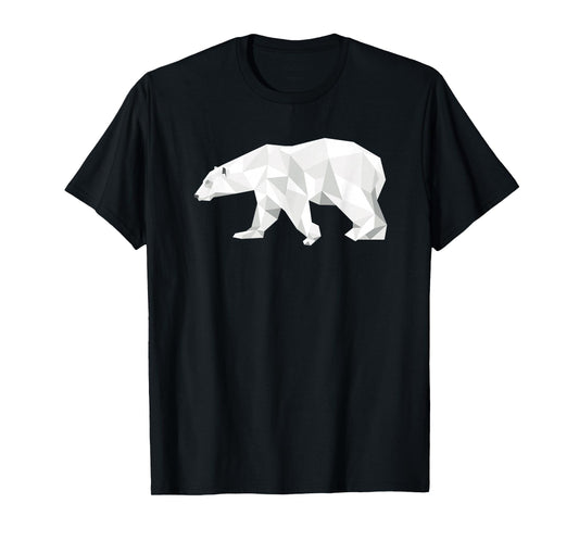 Cool Polar Bear Geometric Pattern Boho Art Christmas Animal T-Shirt