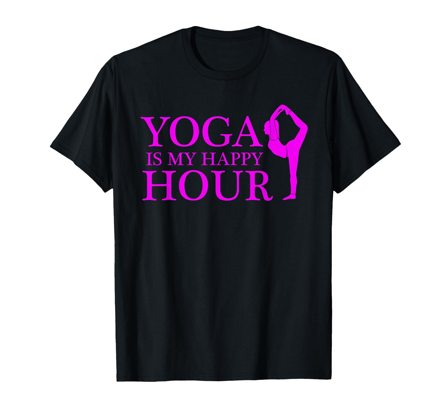 Funny Yoga Is My Happy Hour Peace Meditation Gift For Women T-Shirt