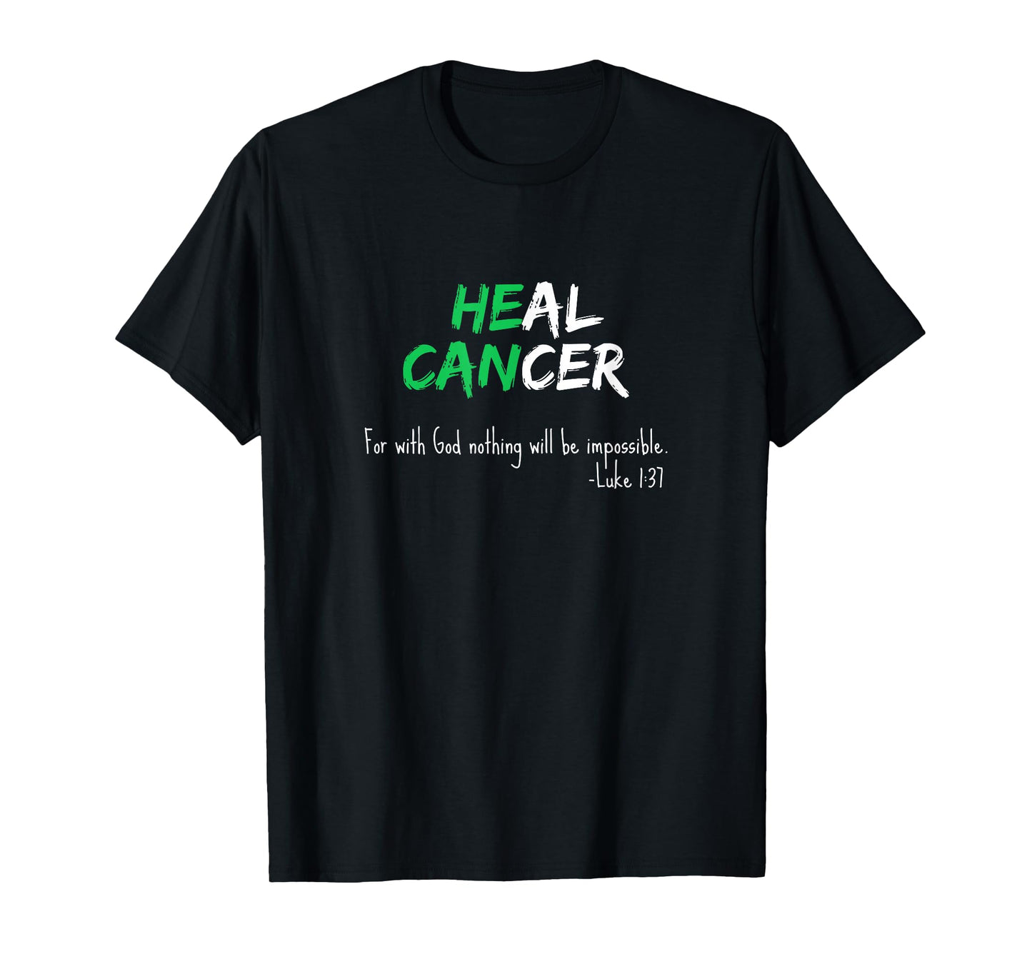 Liver Cancer Awareness Green / Bible Verse Heal Christian T-Shirt