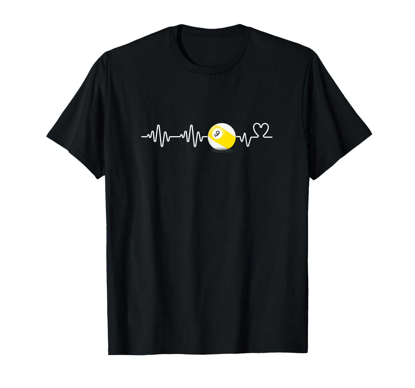 Heartbeat Billiard Nine Ball Funny 9-Ball Player Gift T-Shirt