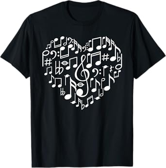 Cool Music Note Art For Men Women Music Musical Note Lover T-Shirt