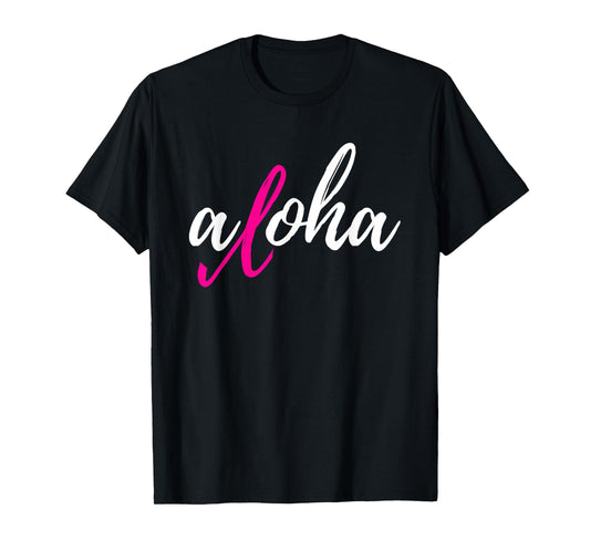 Aloha Pink Ribbon Breast Cancer Awareness T-Shirt