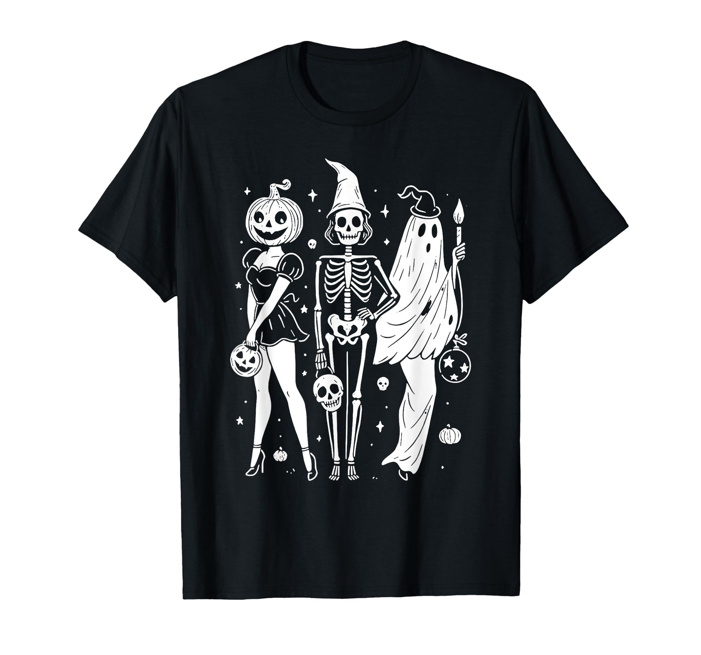 Ghouls Halloween Ghost Spooky Squad Funny Girl Witchy T-Shirt