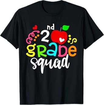 2nd Grade Squad Shirt Funny Second Grade Team Back To School T-Shirt