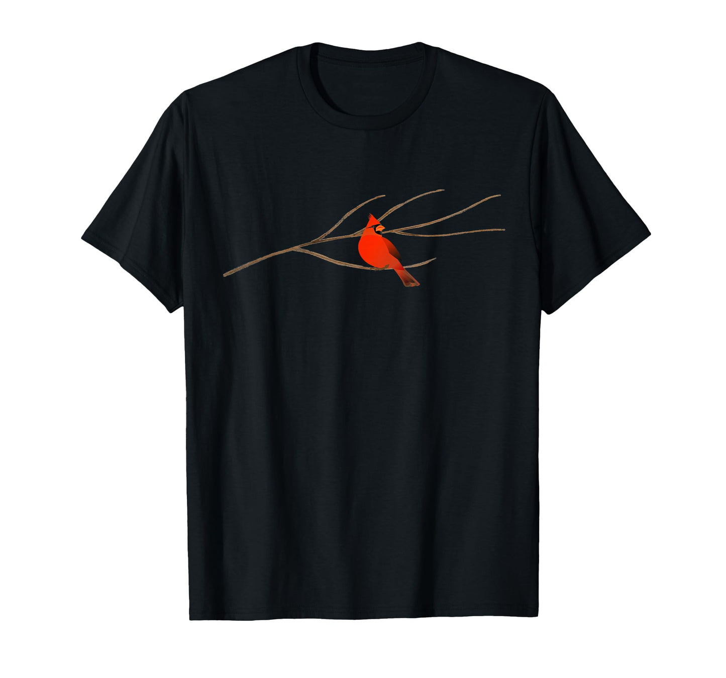 Red Cardinal Bird on a Branch T-Shirt