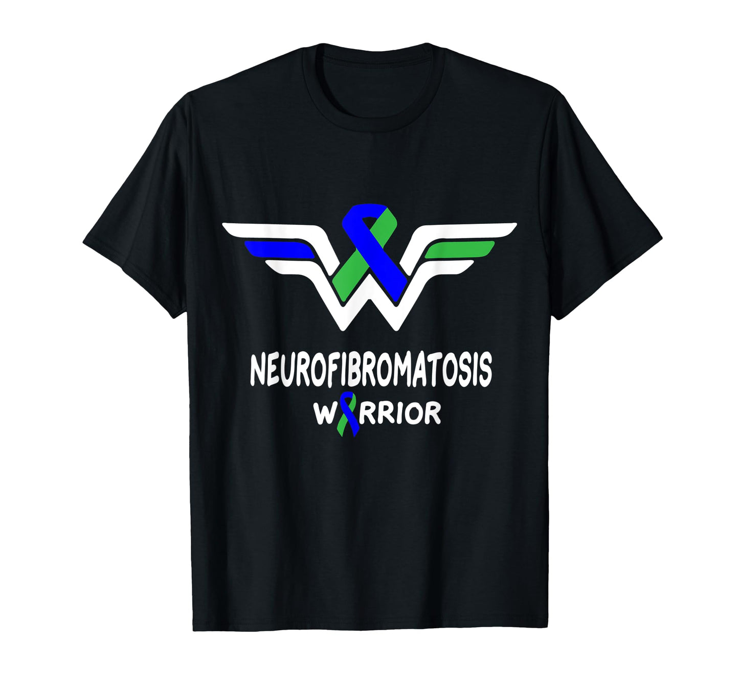 Neurofibromatosis Awareness Warrior Green & Blue Ribbon Gift T-Shirt