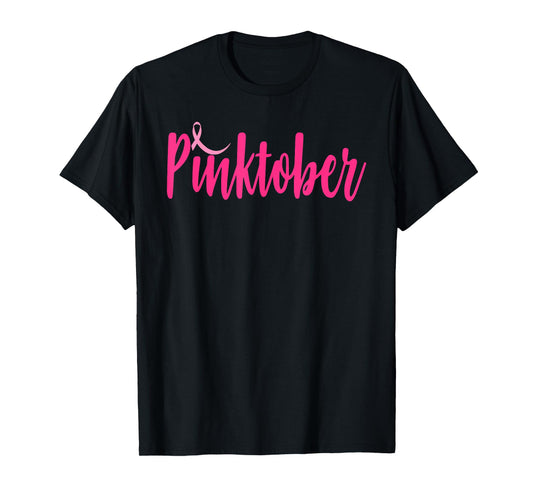 Womens Pinktober Breast Cancer Awareness Cure inspire ladies T-Shirt