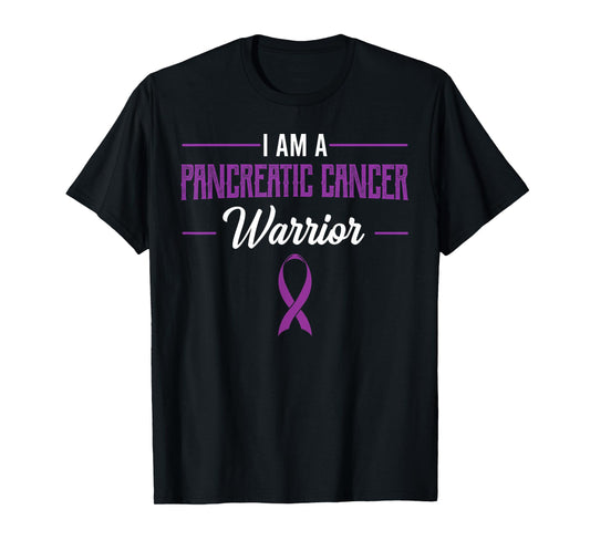 Pancreatic Cancer Warrior Neuroendocrine Tumor Purple Ribbon T-Shirt