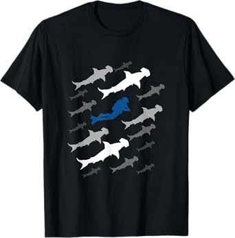 Scuba Diver and Hammerhead Shark for Scuba Diving Trip Dive T-Shirt