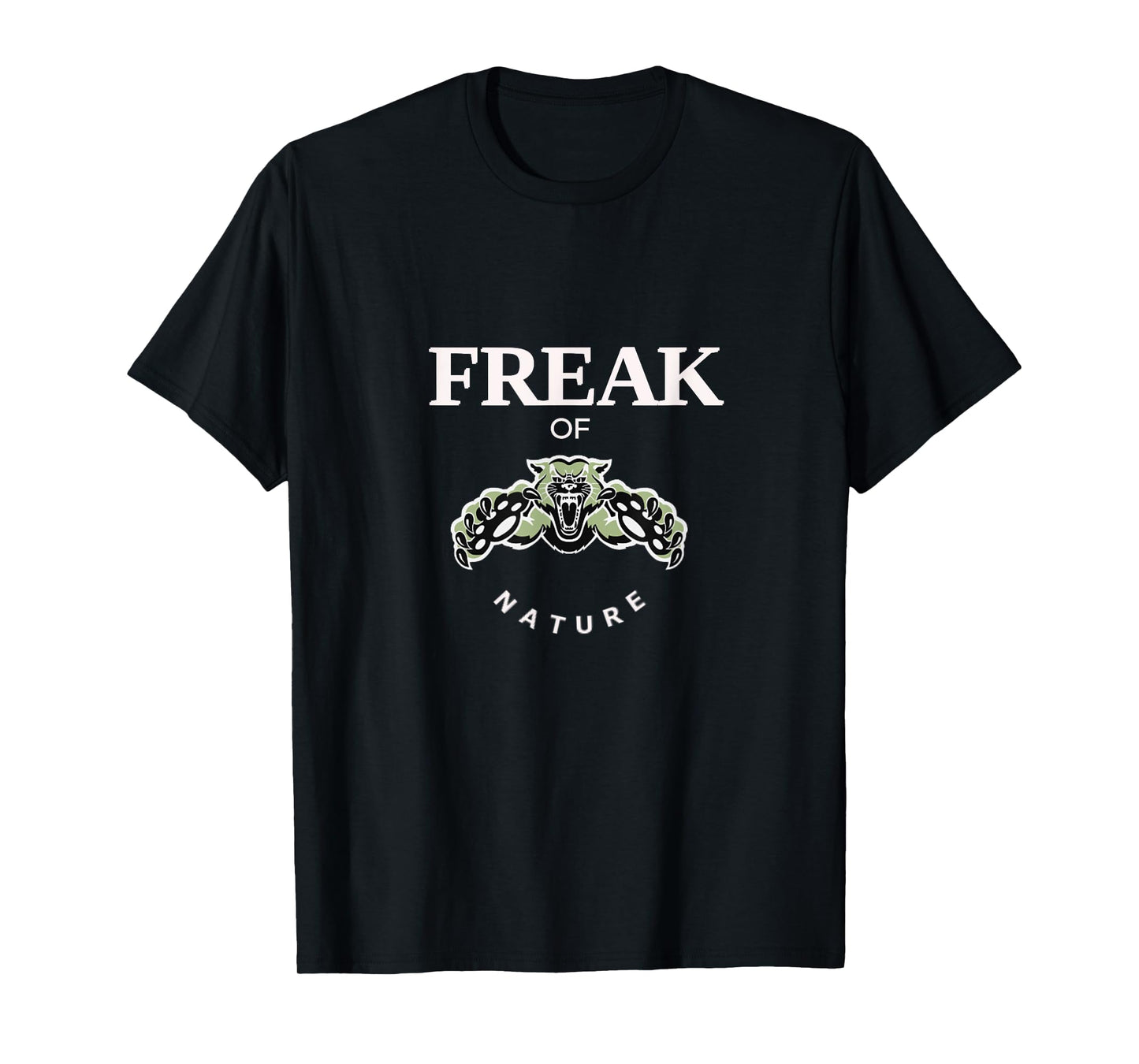 Freak Of Nature Attacking Tiger Motivational T Shirt T-Shirt