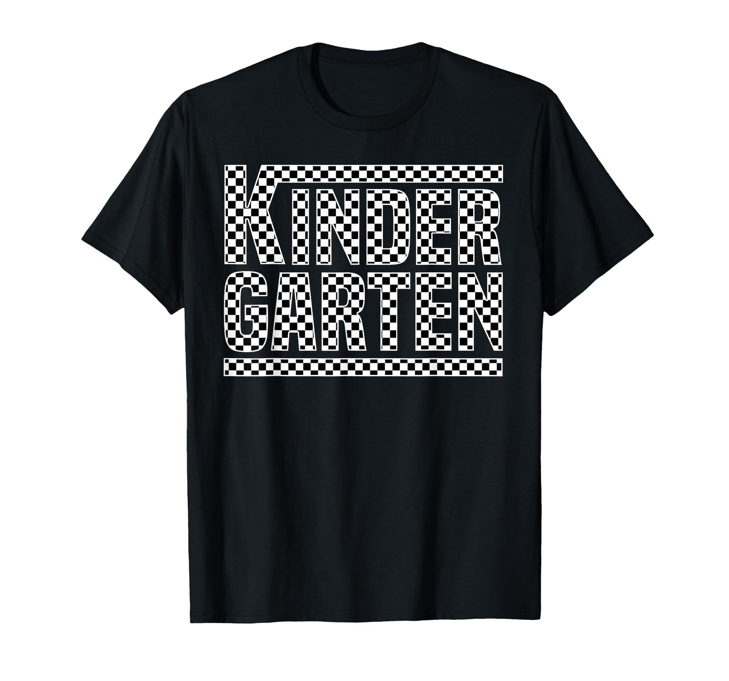 Checkered Kindergarten Back to School Boy Girls Kids Teacher T-Shirt