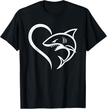 Cute Shark Heart - Sharks Lover I Love Sharks T-Shirt