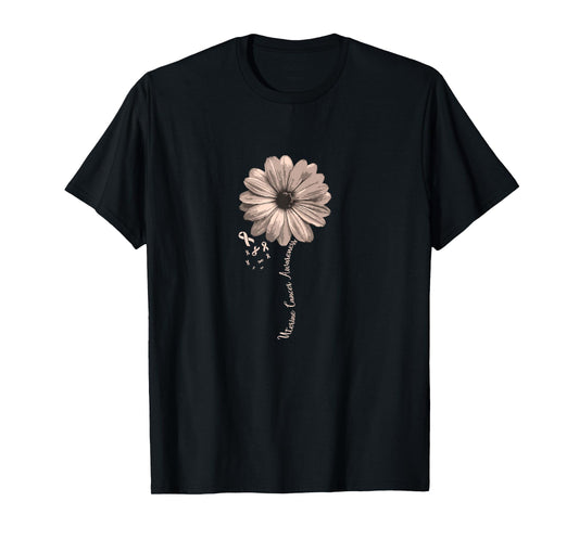 Uterine Cancer Awareness Family T-shirt Survivor Pretty Gift