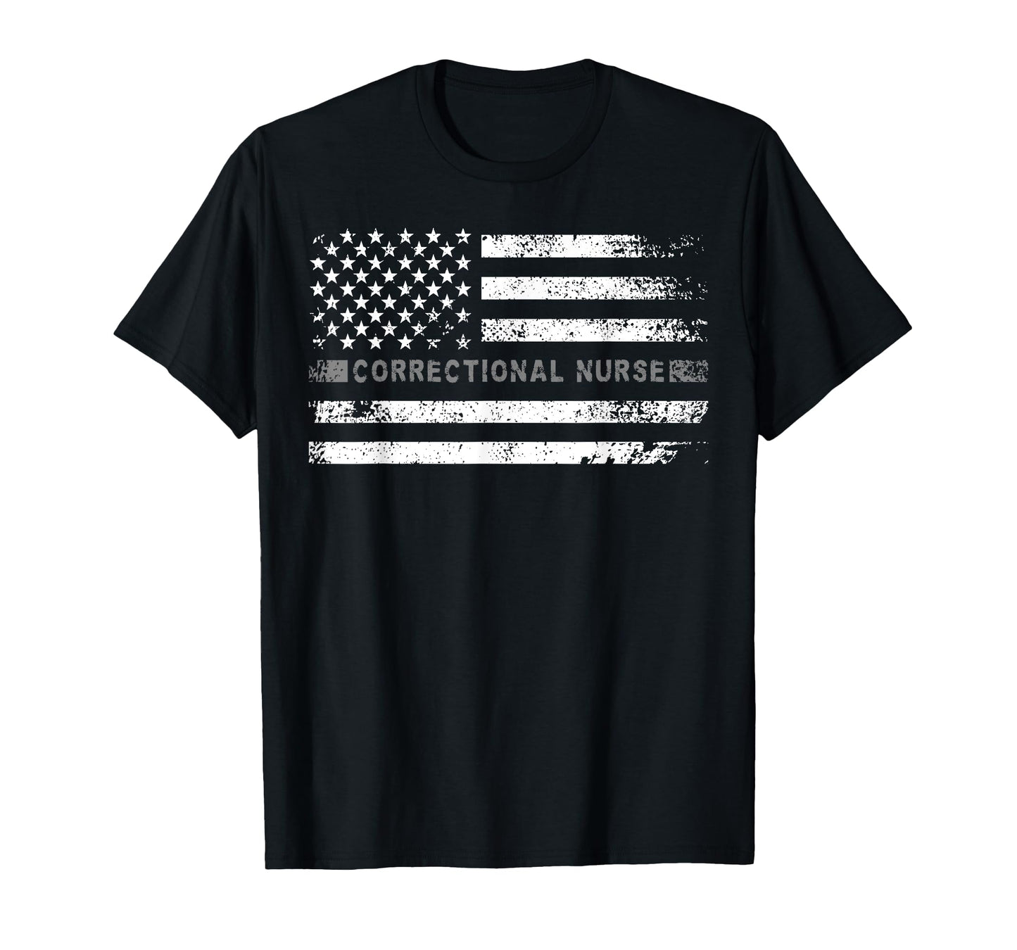 Corrections Nurse US Flag Correctional Nursing T-Shirt