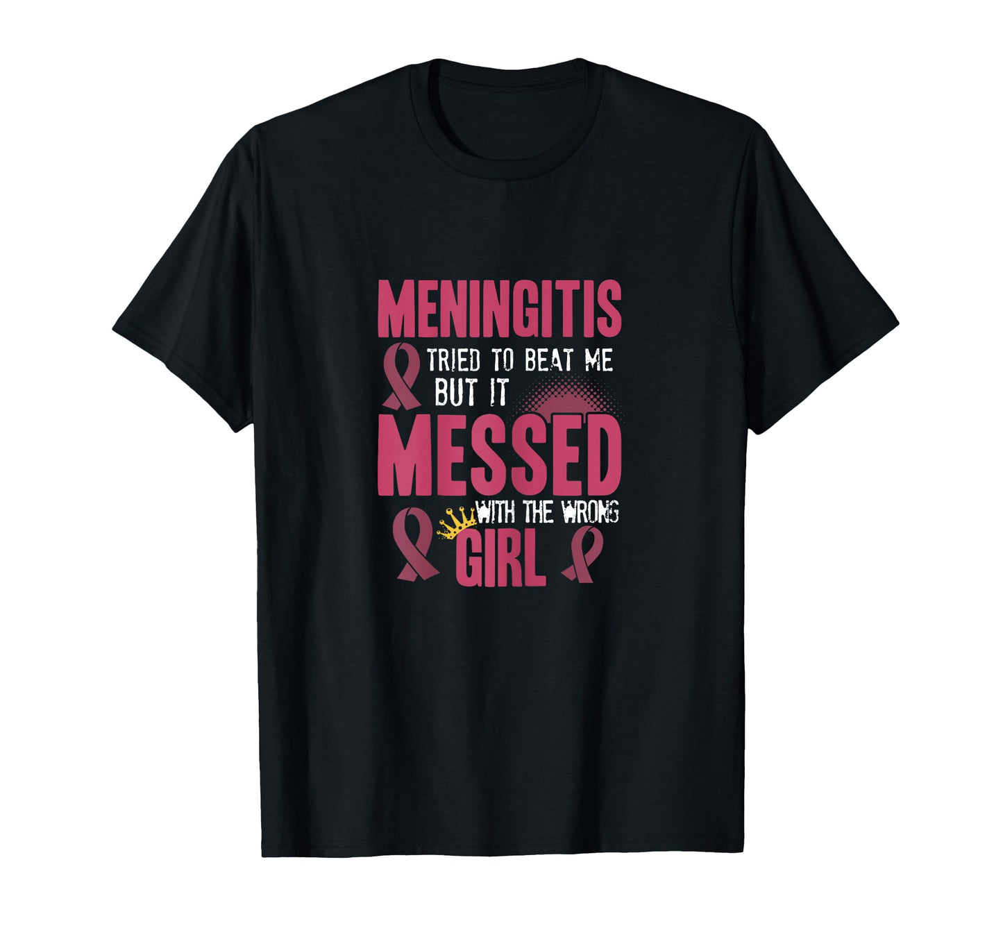 Meningitis Awareness survivor Girl Burgundy Ribbon T-Shirt