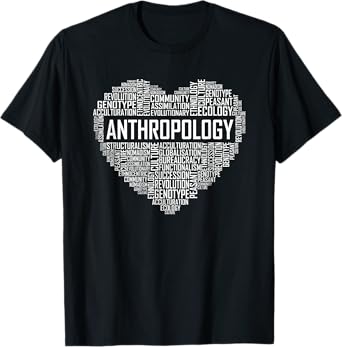 Anthropology Heart Gift Anthropologist Teacher Gifts Men Women T-Shirt