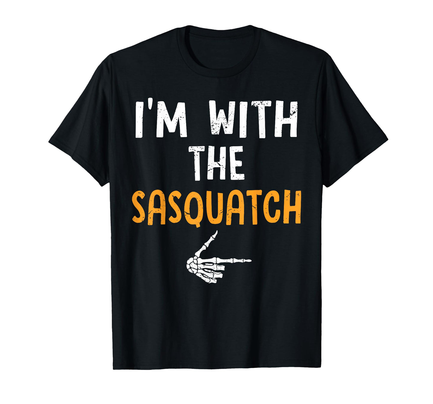 I'm with The Sasquatch Costume Halloween Matching Couple T-Shirt