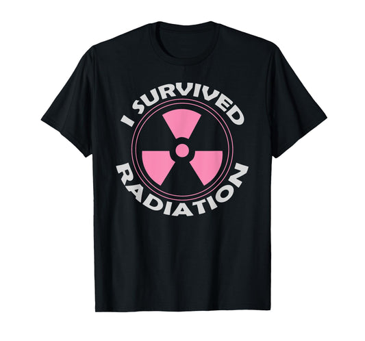Funny Caution Cancer Awareness I Survived Radiation Gift T-Shirt