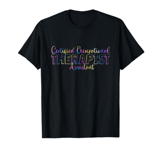 Cute Tie Dye Certified Occupational Therapist Assistant COTA T-Shirt