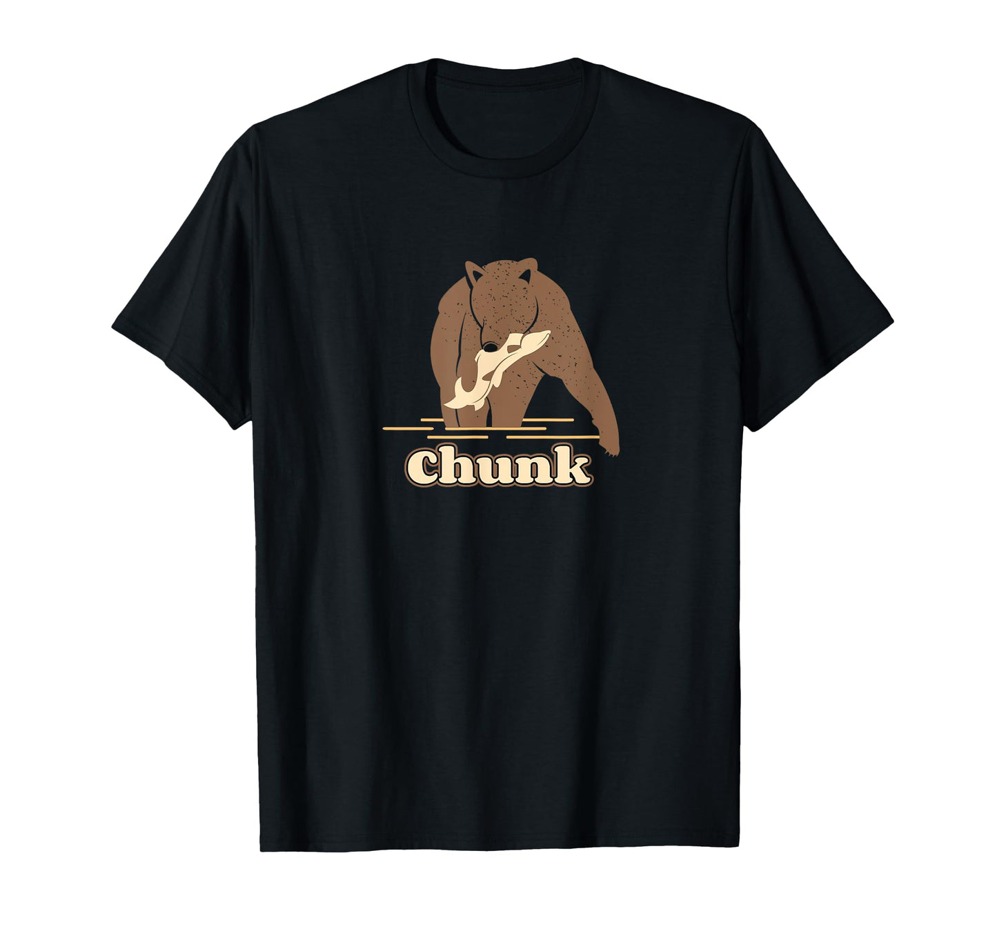Chunk Fishing Bear fat brown grizzly fan beartober week 2023 T-Shirt
