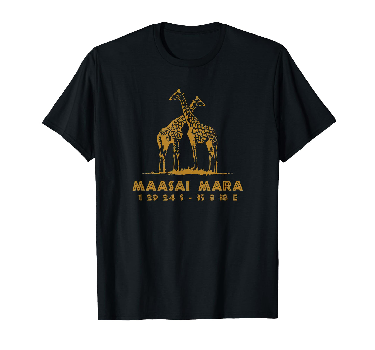 Maasai Mara Coordinates Giraffe T-Shirt