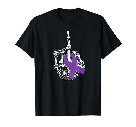 Fuck Testicular Cancer Middle Finger Testicular Cancer T-Shirt