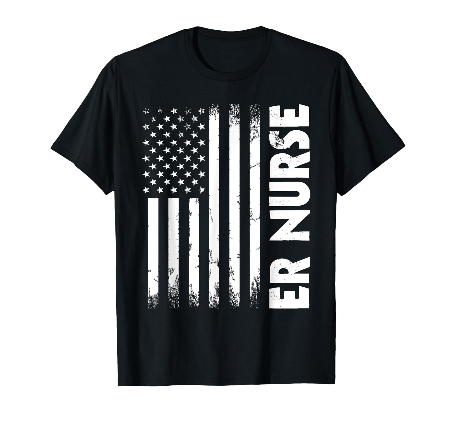 Patriotic Registered ER Nurse USA Flag Nursing RN Healthcare T-Shirt
