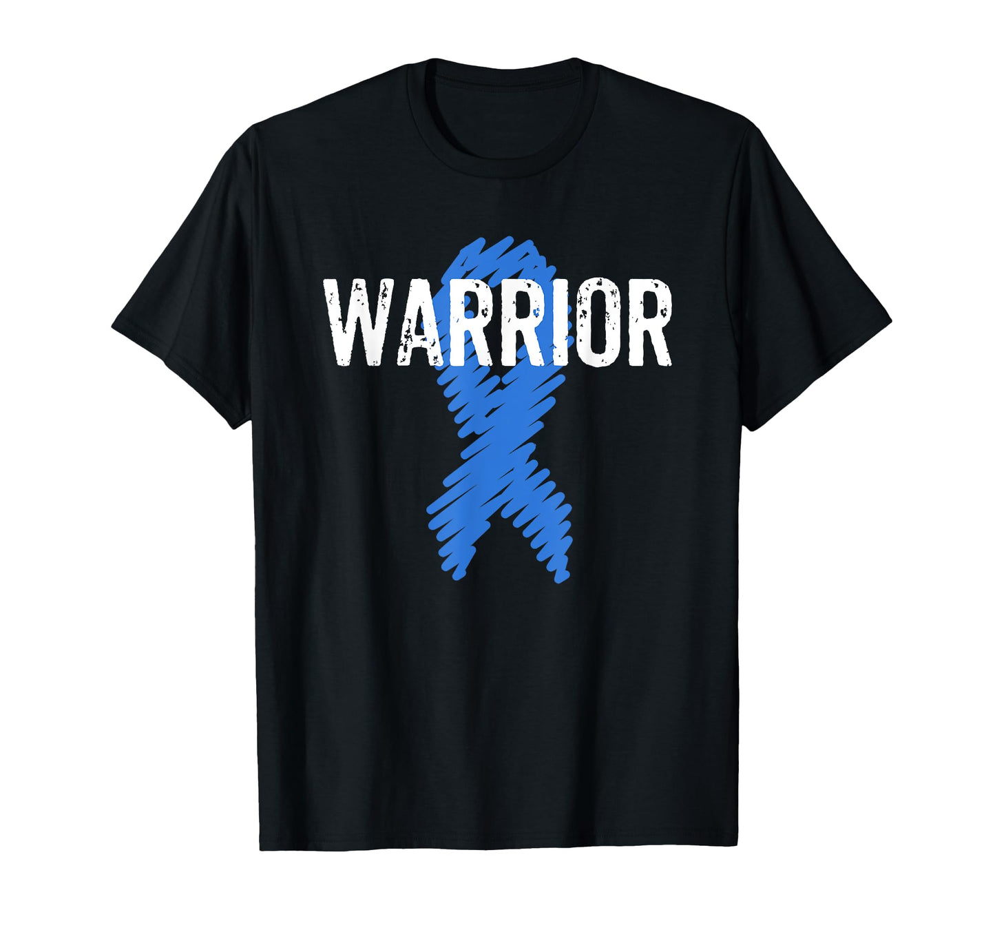 Colon Cancer Warrior Awareness Colonoscopy Blue T-Shirt