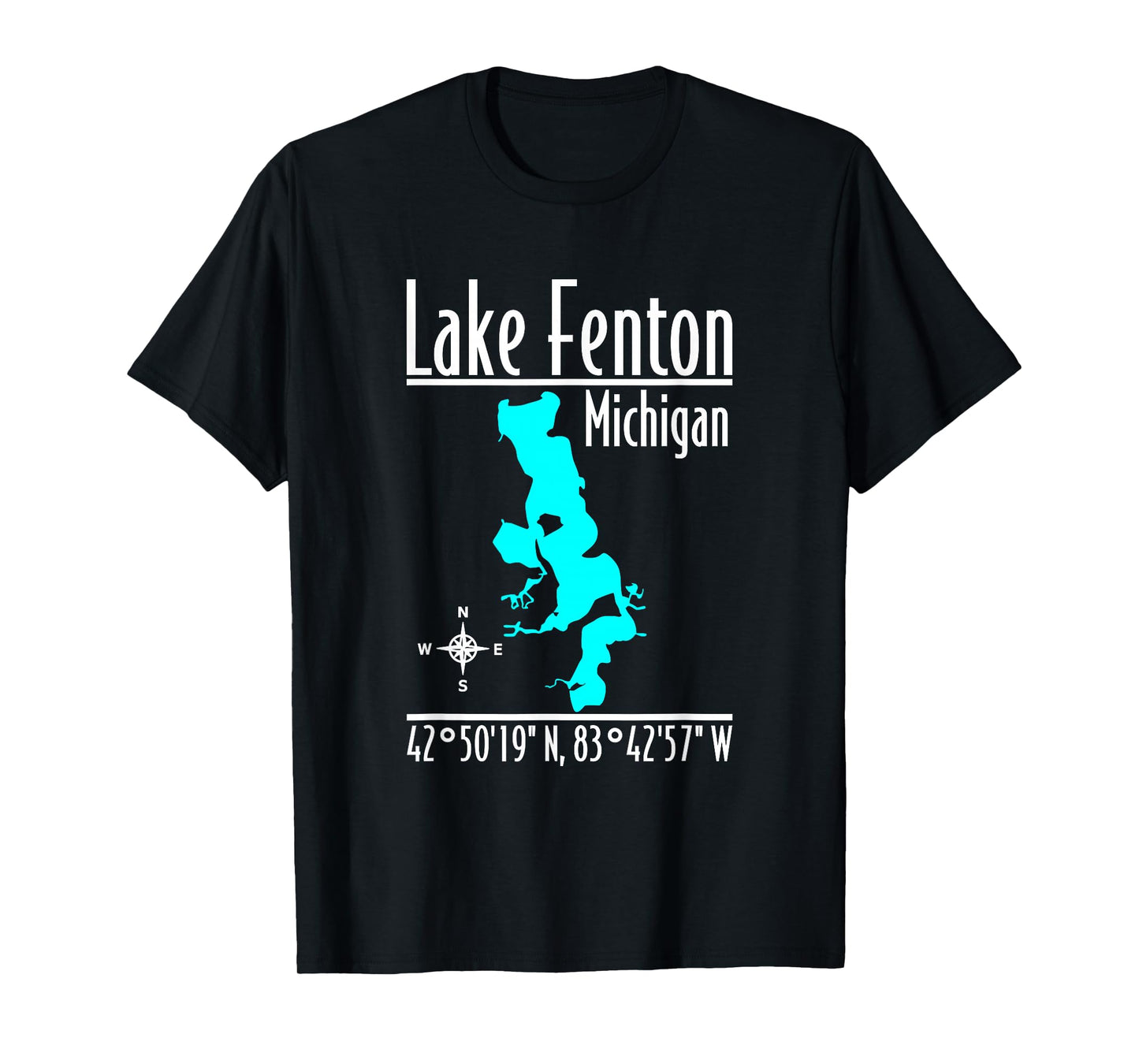 Modern Lake Fenton - Michigan T-Shirt