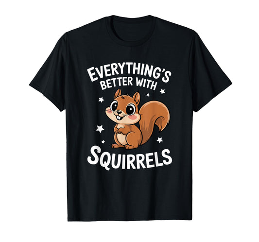 Cute Squirrel Lover Adults or Kids Boys Girls Squirrels T-Shirt