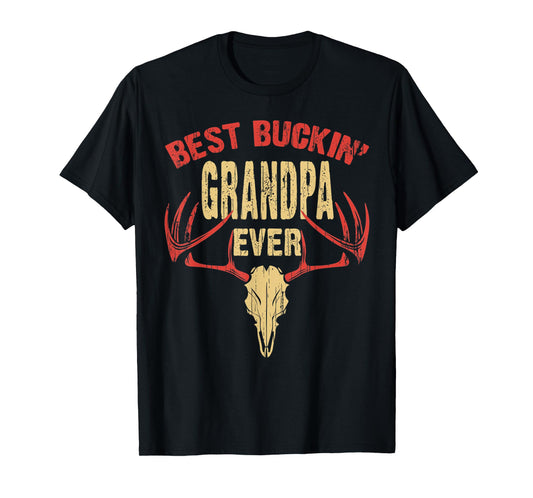 Mens Best Buckin' Grandpa Ever Shirt Deer Hunters T-Shirt