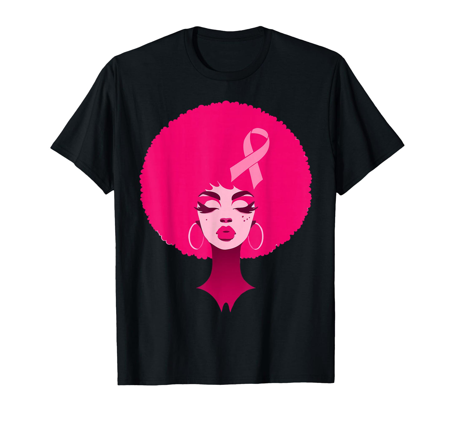 Breast Cancer Black African American Women Support Pink T-Shirt