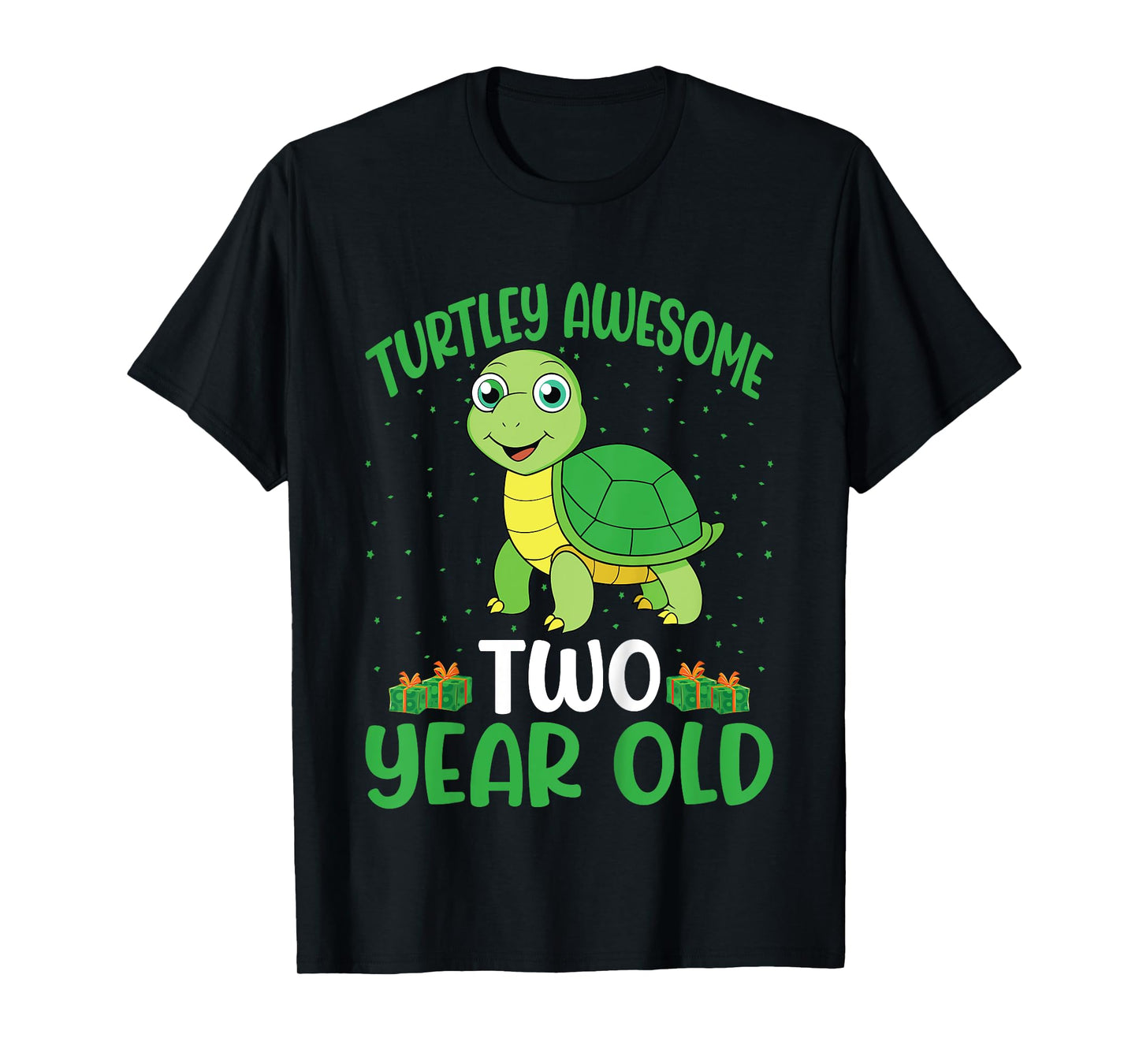Kids Turtley Awesome Two Year Old Cute Turtle 2nd Birthday Kids T-Shirt