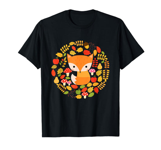 Cute Fox Shirt - Woodland Animal Art Tee Shirt T-Shirt