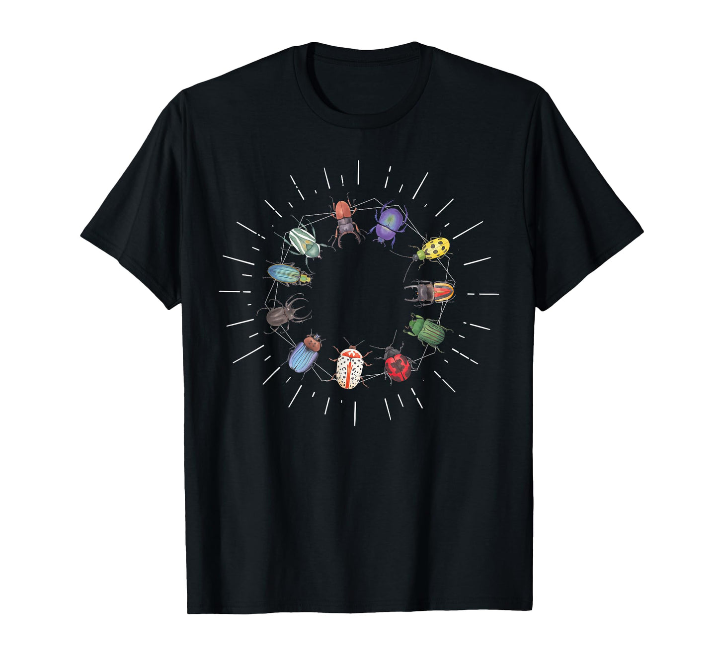 Colorful Beetle Bugs Lover Insect Collector Entomology Bug T-Shirt
