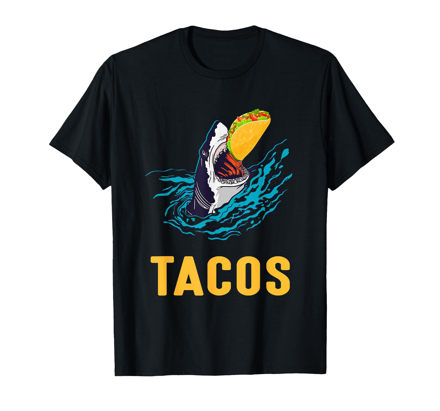 Mens Womens Tacos Shark Jaws Taco Lover T-Shirt