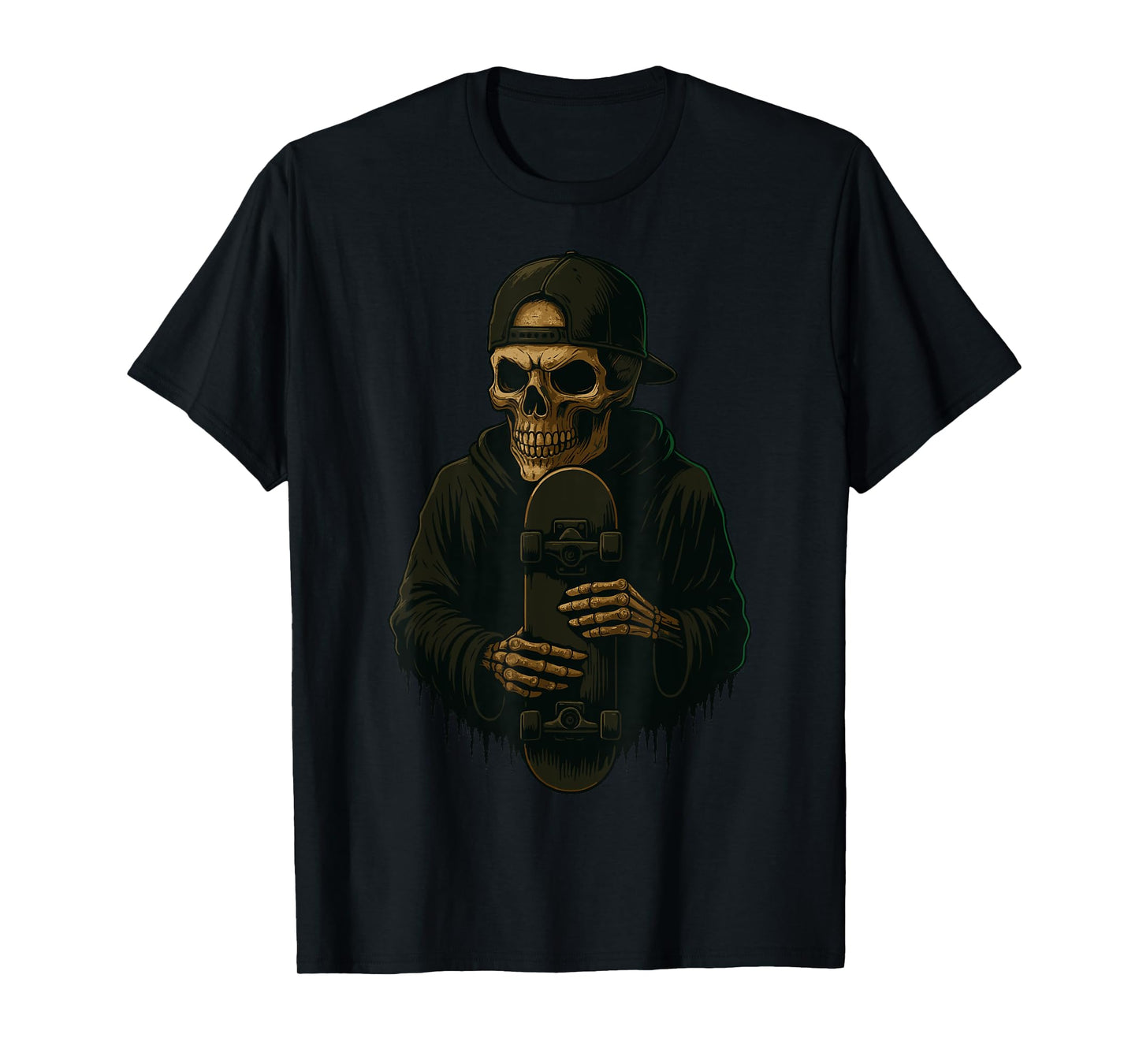 Skateboard Skeleton Halloween Skater Skateboarding Lover T-Shirt