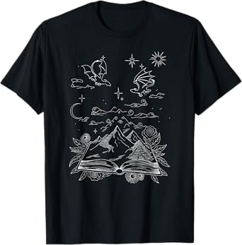 Dark Romance Book Dragon Romantasy Reader Bookworm Bookish T-Shirt